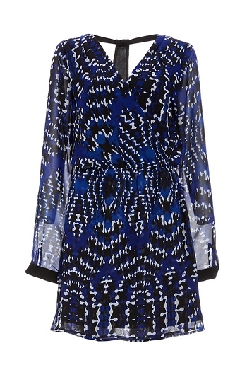 Adelyn Rae T-Back Printed Chiffon Dress Slide 1
