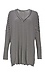 Striped Knit V-Neck Tunic Thumb 1