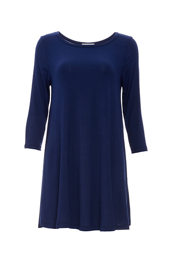 3/4 Sleeve Trapeze Dress Slide 1