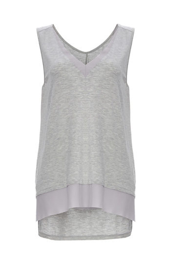 Sleeveless V-Neck Knit Top Slide 1