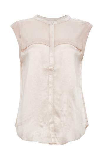 GREYLIN Ananda Sheer Yoke Button Down Top Slide 1
