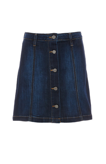 Just Black Stephanie Buttoned Denim Skirt Slide 1