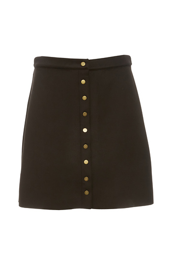 Jonesy Button Front Scuba Skirt Slide 1