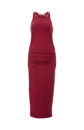 Michael Stars Racerback Ruched Knit Midi Dress Slide 1