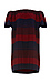 Borgona Wide Stripe Off Shoulder Dress Thumb 1