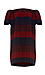 Borgona Wide Stripe Off Shoulder Dress Thumb 1
