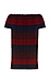 Borgona Wide Stripe Off Shoulder Dress Thumb 2