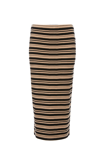 Sanctuary Stripe Knit Midtown Midi Skirt Slide 1