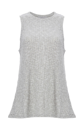 Ash Ribbed Knit Sleeveless Top Slide 1