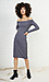 Cindy Ribbed Off Shoulder Knit Midi Dress Thumb 3