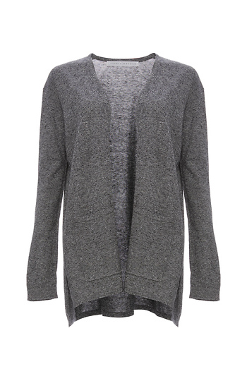 Susana Monaco Open Front Heathered Knit Cardigan Slide 1