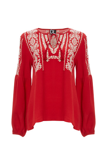 Amalfi Dreaming Embroidery Blouse Slide 1