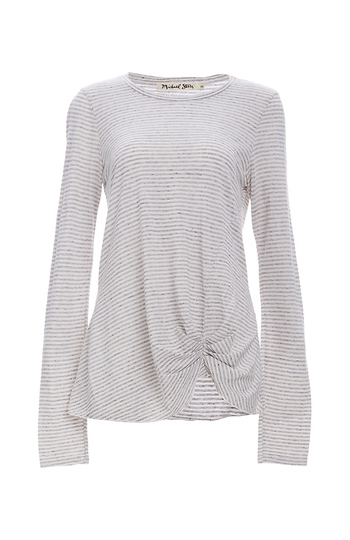 Michael Stars Sydney Stripe Jersey Side Twist Top Slide 1