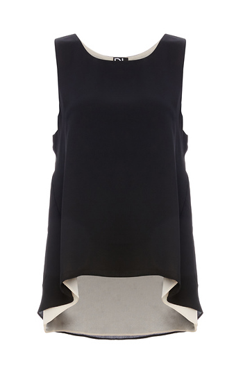Meredith Contrast Lined Sleeveless Blouse Slide 1
