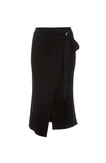 Sandra Knit Wrap Midi Skirt Slide 1