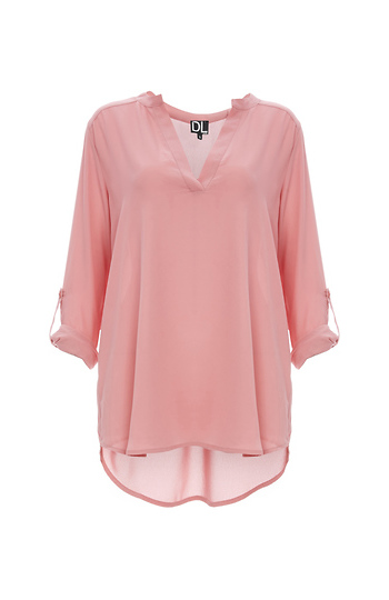 Tuck Me In or Keep Me Out Roll Sleeve Blouse Slide 1