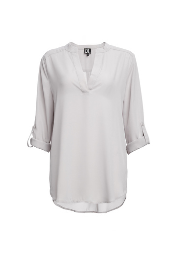 Tuck Me In or Keep Me Out Roll Sleeve Blouse Slide 1