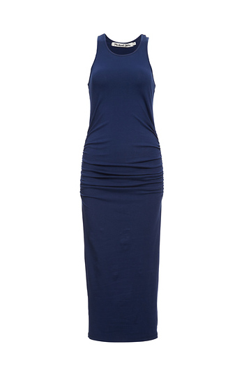 Michael Stars Racerback Ruched Knit Midi Dress Slide 1