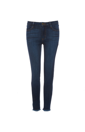Just Black Chiara Crop Frayed Hem Jeans Slide 1