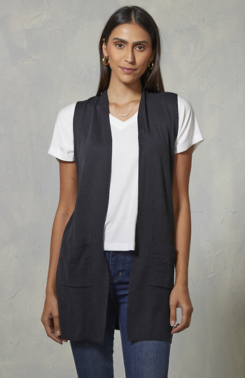 Dayanna Sleeveless Knit Cardigan Slide 1