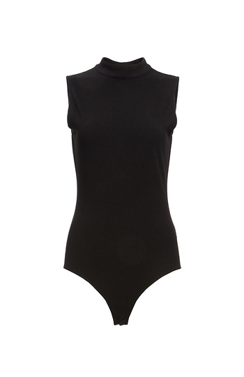 Lara Mock Neck Bodysuit Slide 1