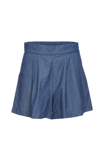 Pinstripes High Waist Shorts Slide 1