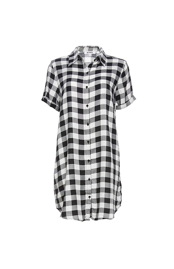 BB Dakota Gingham Button Up Shirtdress Slide 1