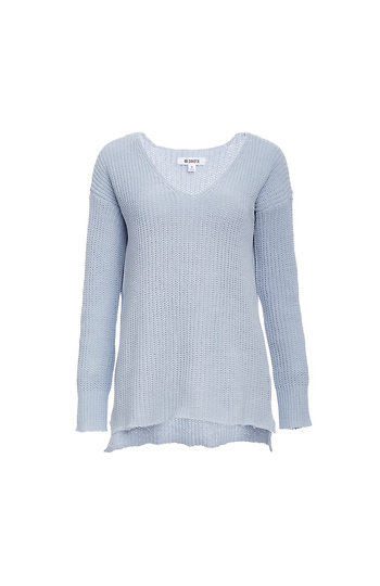 BB Dakota V-Neck Weave Knit Sweater Slide 1