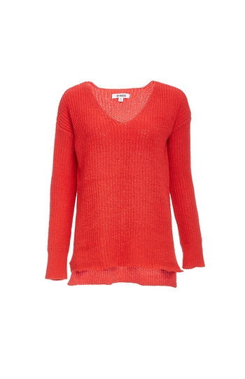 BB Dakota V-Neck Weave Knit Sweater Slide 1