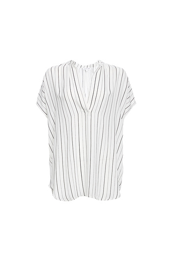 Geena Striped Popover Top Slide 1