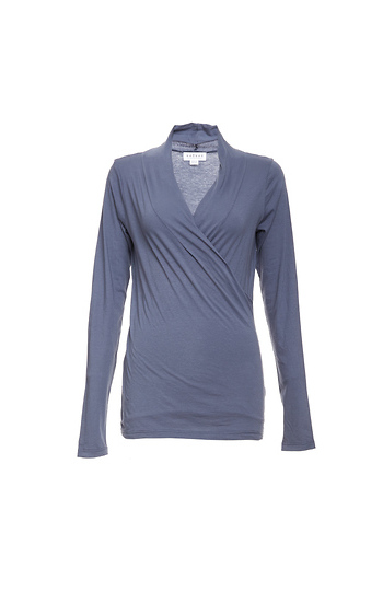 Velvet by Graham & Spencer Penelope Long Sleeve Wrap Front Top Slide 1