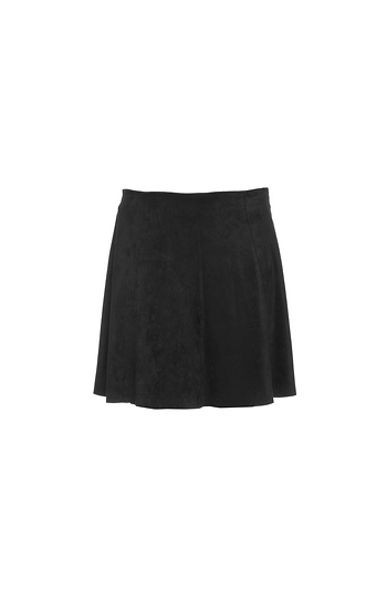 BB Dakota Adriana Velvet Raw Hem Short Skirt Slide 1