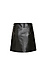 Milah Center Pleat Faux Leather Skirt Thumb 2