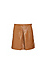 Milah Center Pleat Faux Leather Skirt Thumb 1