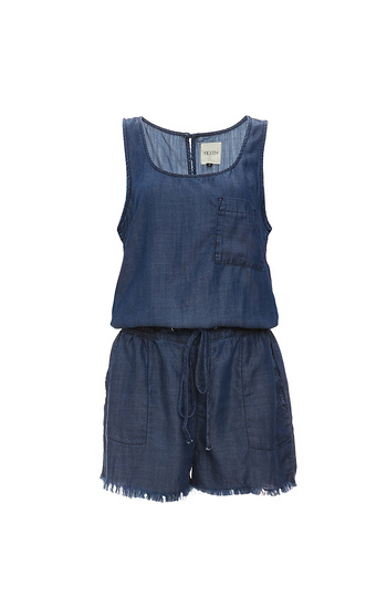 Hidden Jeans Denim Romper Slide 1