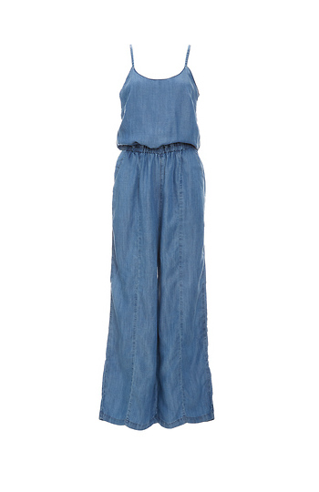 Hidden Jeans Chambray Jumpsuit Slide 1