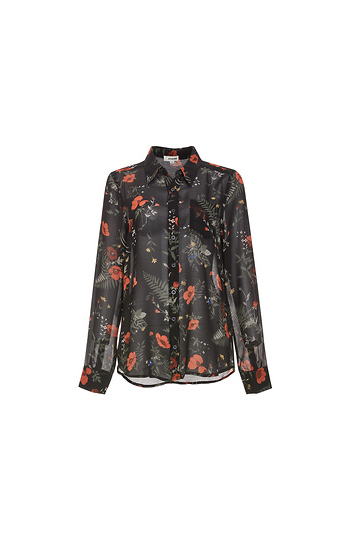 Miva L/S Floral Button Up Shirt Slide 1