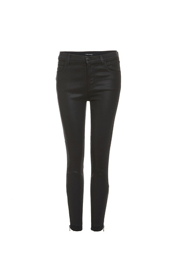 J Brand Alana High Rise Crop Skinny Zip Coated Slide 1