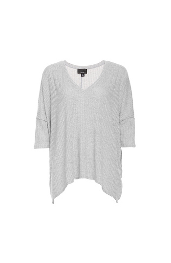 Andrea V-Neck Ribbed Top Slide 1
