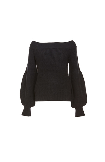 Statement Sleeves Knit Sweater Slide 1