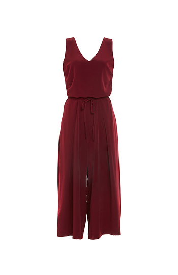 V-Neck Wide Leg Jumpsuit Slide 1