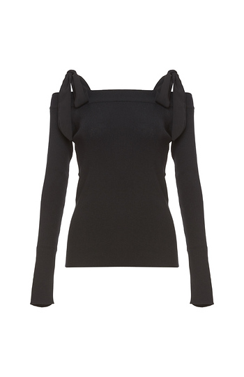 After Market Shoulder Ties Long Sleeve Top Slide 1