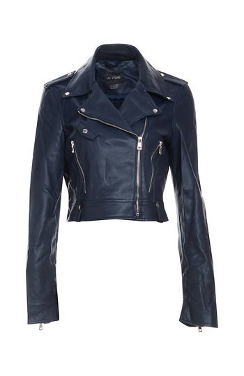 LM Studio Cropped Moto Jacket Slide 1