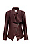 BB Dakota Asymmetrical Textured Vegan Leather Jacket Thumb 1