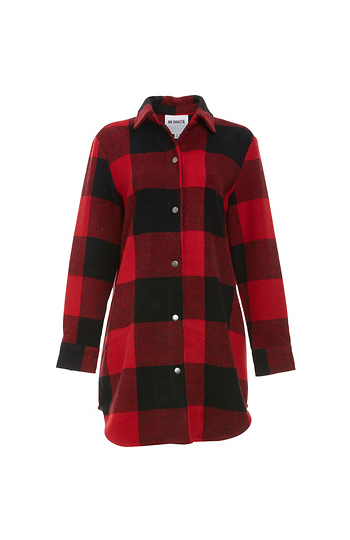 BB Dakota Oversized Buffalo Plaid Coat Slide 1