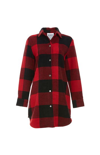 BB Dakota Oversized Buffalo Plaid Coat Slide 1