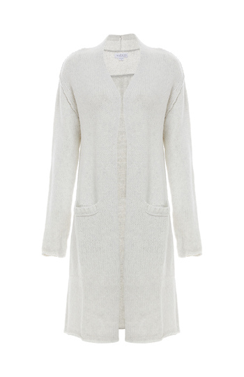 Velvet by Graham & Spencer Fringe Back Long Cardigan Slide 1