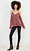 Open Shoulder Button Up Cami Blouse Thumb 4