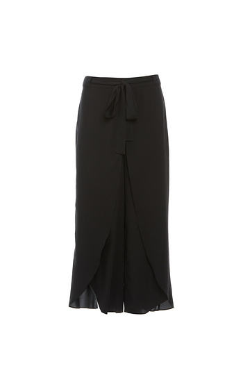 Front Tie Culotte Overlap Pant Slide 1