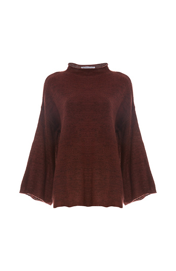 BCBGeneration Knit Sweater Top Mix Yarn Pullover Slide 1